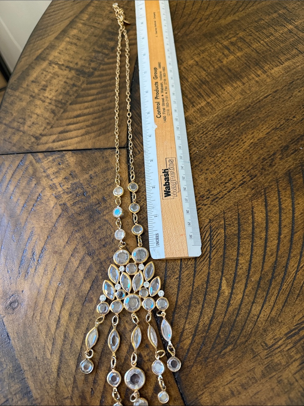 Rachel Zoe Gold-Tone Clear Crystal Fringe Pendant Necklace - Picture 5 of 7
